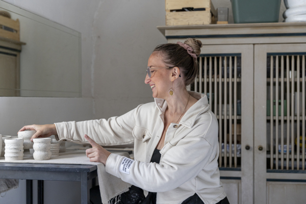 Cécile à l'atelier