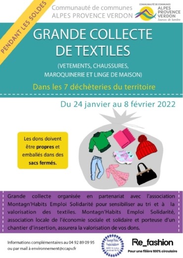 Collecte de textiles